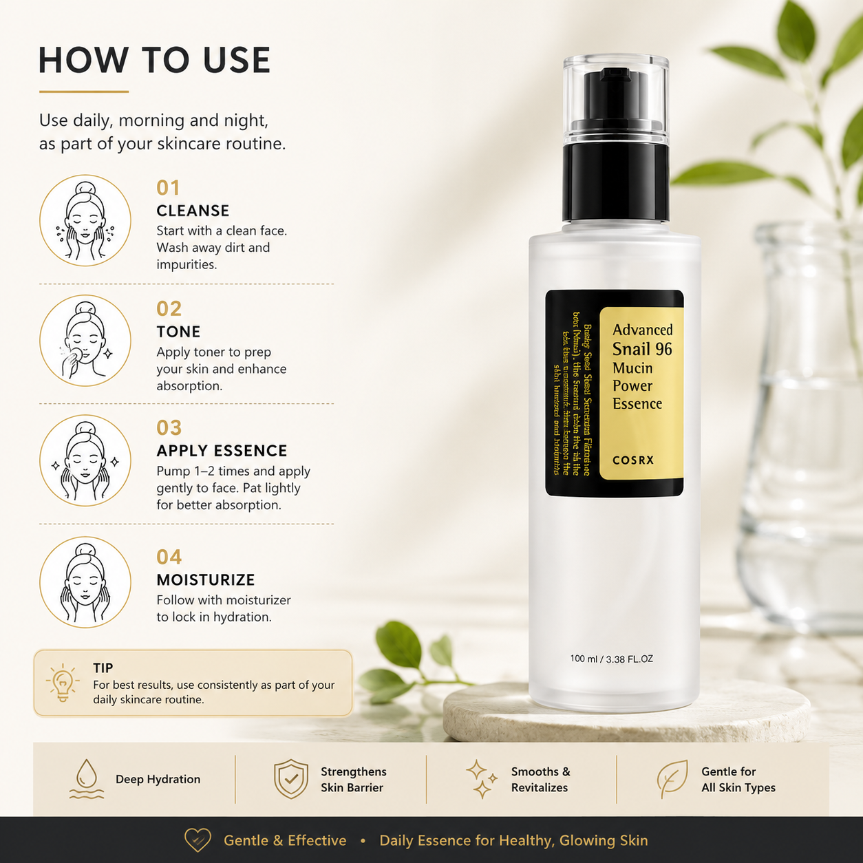 COSRX Advanced Snail 96 Mucin Power Essence –100ml