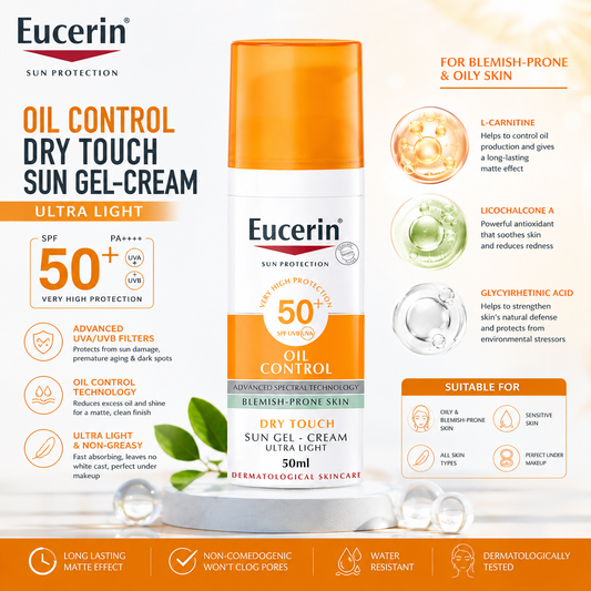 Eucerin Sun Oil Control Dry Touch Gel-Cream SPF50+ 50ml