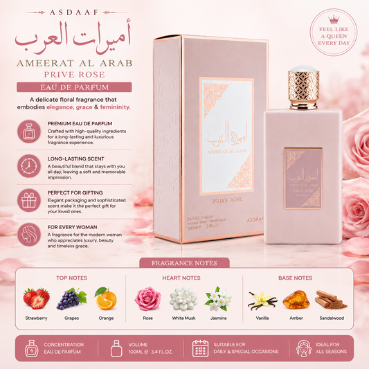 Asdaaf Eshq Rose Eau De Parfum – 100ml