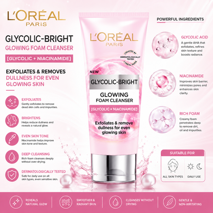 L'Oréal Paris Glycolic-Bright Glowing Foam Cleanser