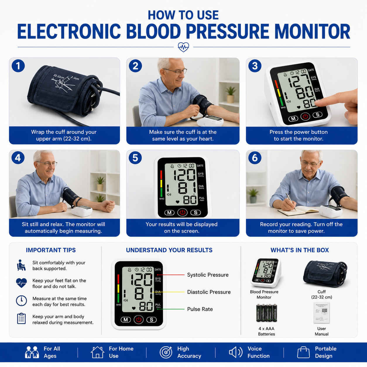 Automatic Digital Blood Pressure Monitor