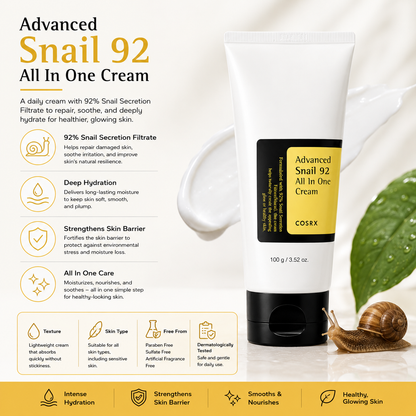 COSRX Advanced Snail 92 All In One Cream –100g