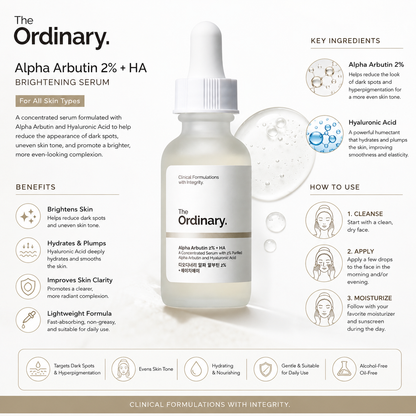 The Ordinary Alpha Arbutin 2% + HA Serum 30ml
