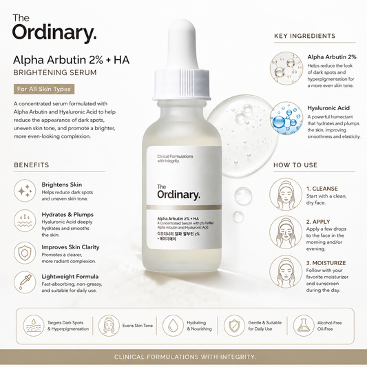 The Ordinary Alpha Arbutin 2% + HA Serum 30ml