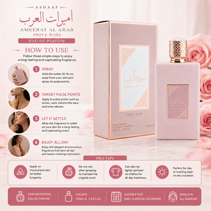 Asdaaf Eshq Rose Eau De Parfum – 100ml
