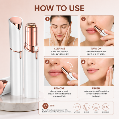 Portable Painless Eyebrow & Face Hair Remover
