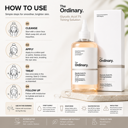 The Ordinary Glycolic Acid 7% Toning Solution – 240ml