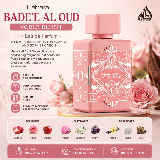 Lattafa Bade'e Al Oud Noble Blush Eau De Parfum