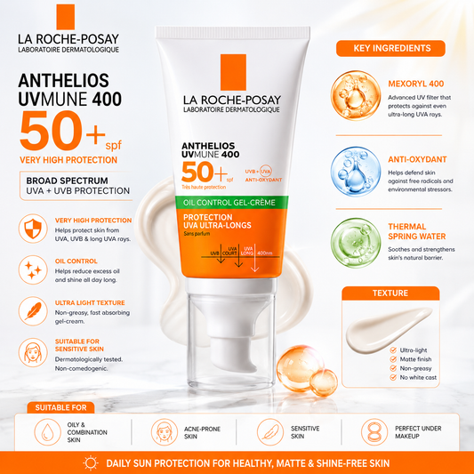 La Roche-Posay Anthelios UVMune 400 Oil Control Gel-Cream SPF50+ 50ml