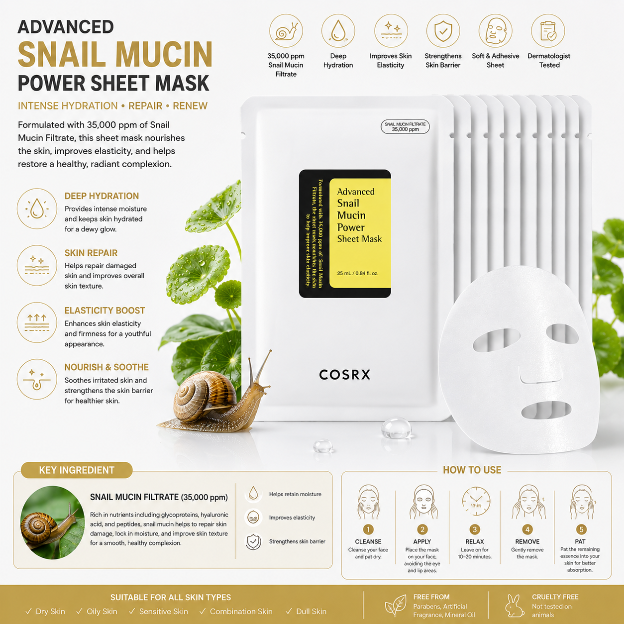 COSRX Advanced Snail Mucin Power Sheet Mask