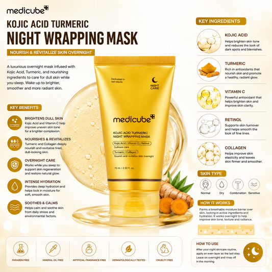 Medicube Kojic Acid Turmeric Night Wrapping Mask