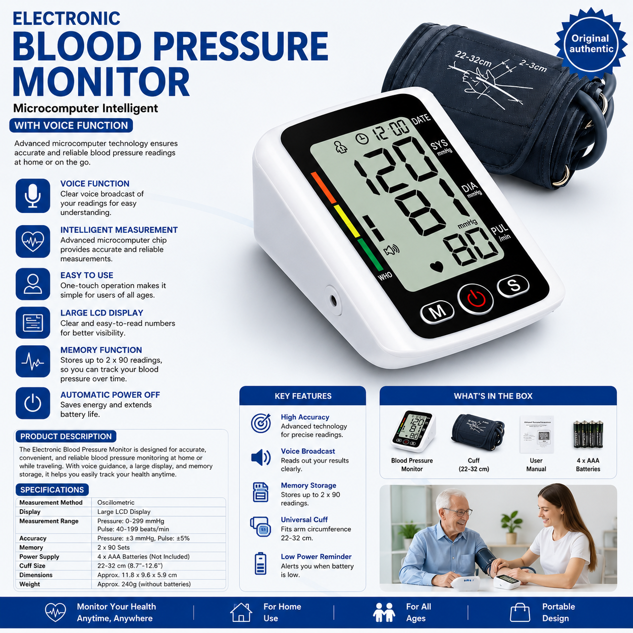 Automatic Digital Blood Pressure Monitor