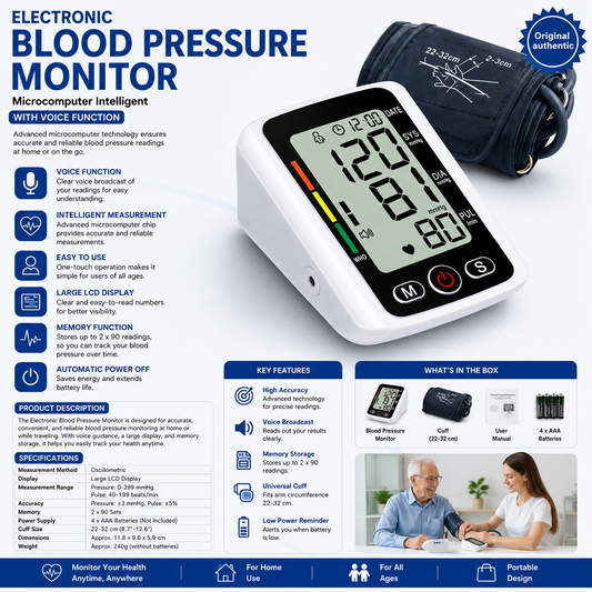 Automatic Digital Blood Pressure Monitor