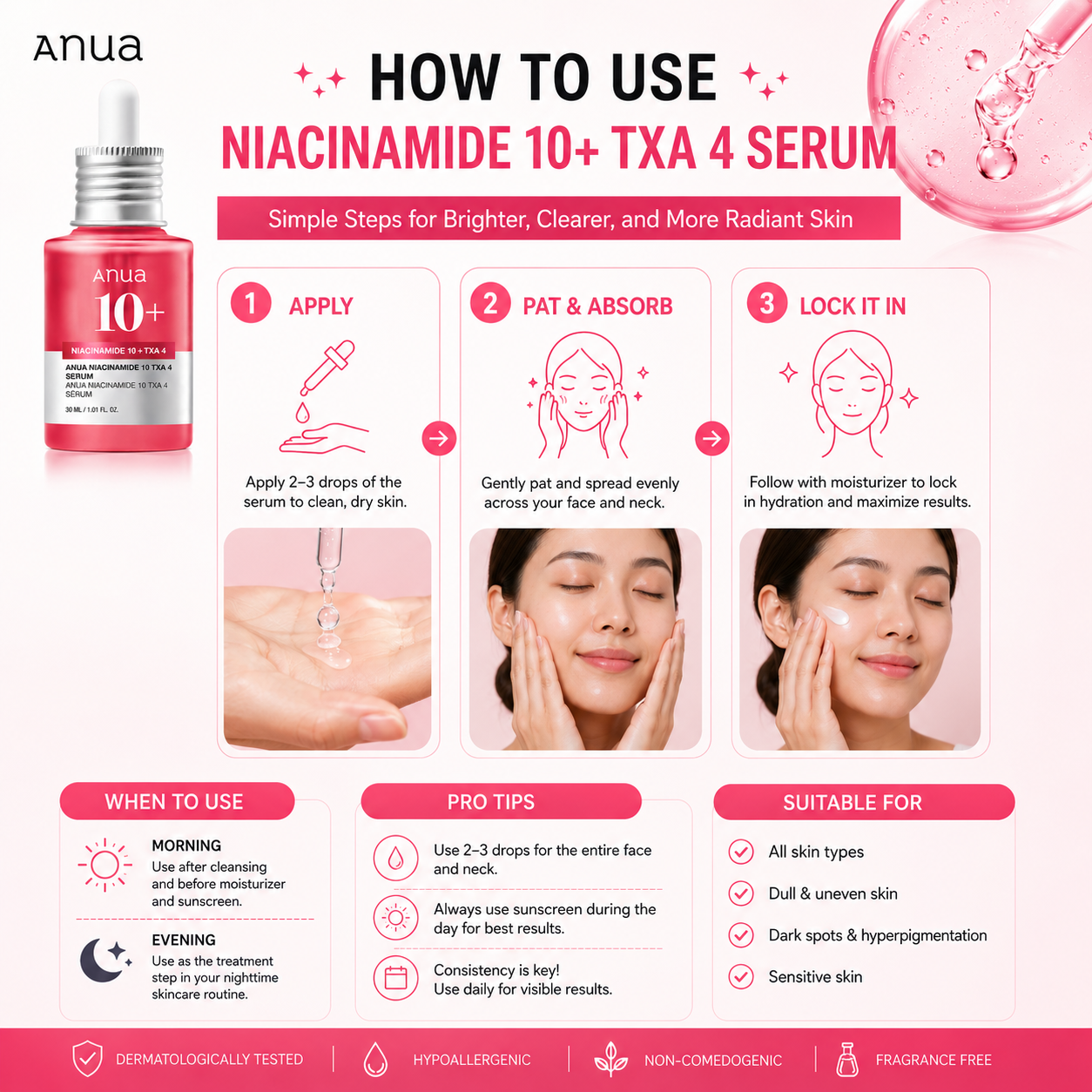 Anua Niacinamide 10% + TXA 4% Serum 30ml
