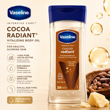 Vaseline Intensive Care Cocoa Radiant Body Gel Oil