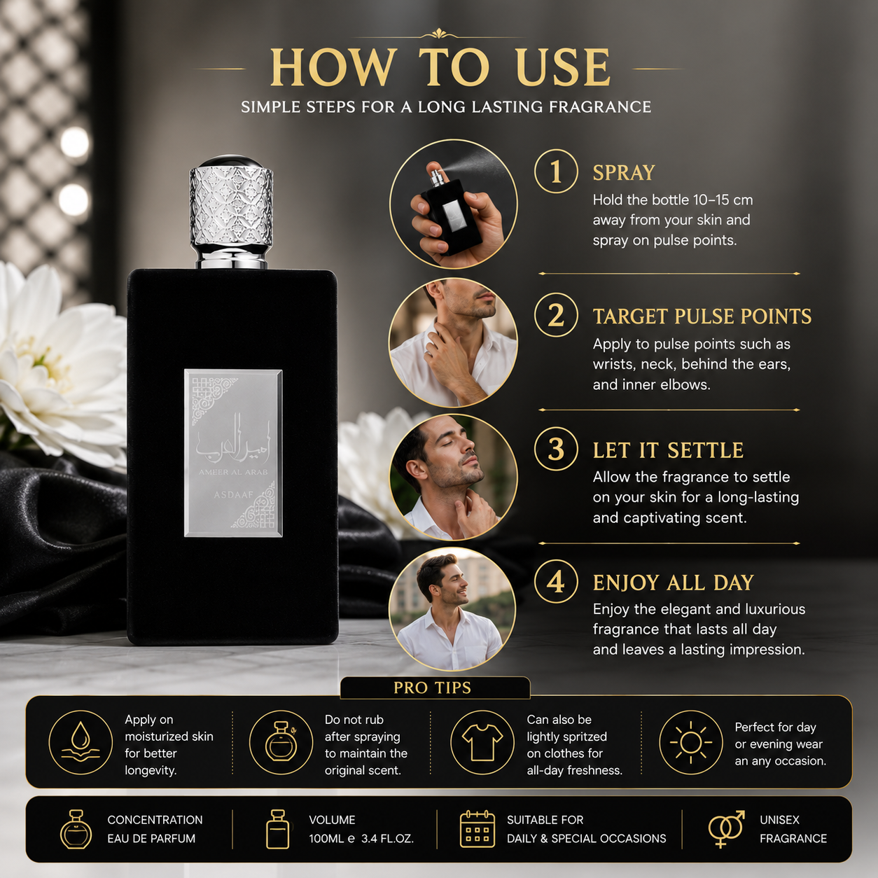 Asdaaf Ameer Al Arab Eau De Parfum – 100ml