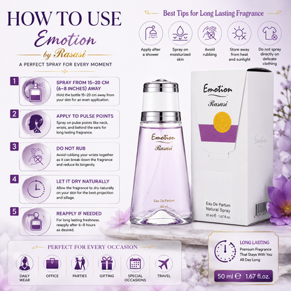 Rasasi Emotion Eau De Parfum for Women 50ml