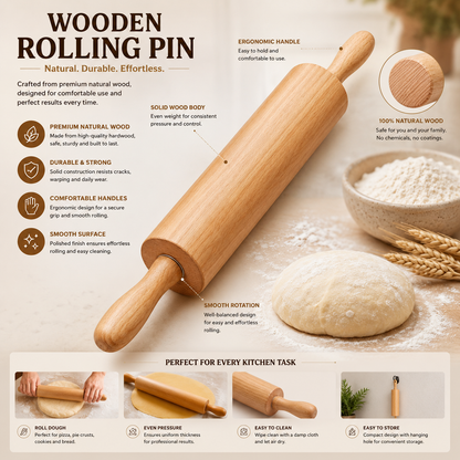 Premium Wooden Rolling Pin