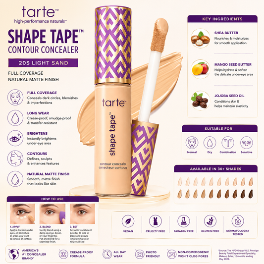 Tarte Shape Tape Contour Concealer 20S Light Sand