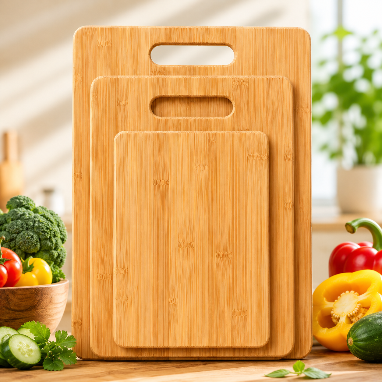 Freshware Bamboo Cutting Board Set of 3
