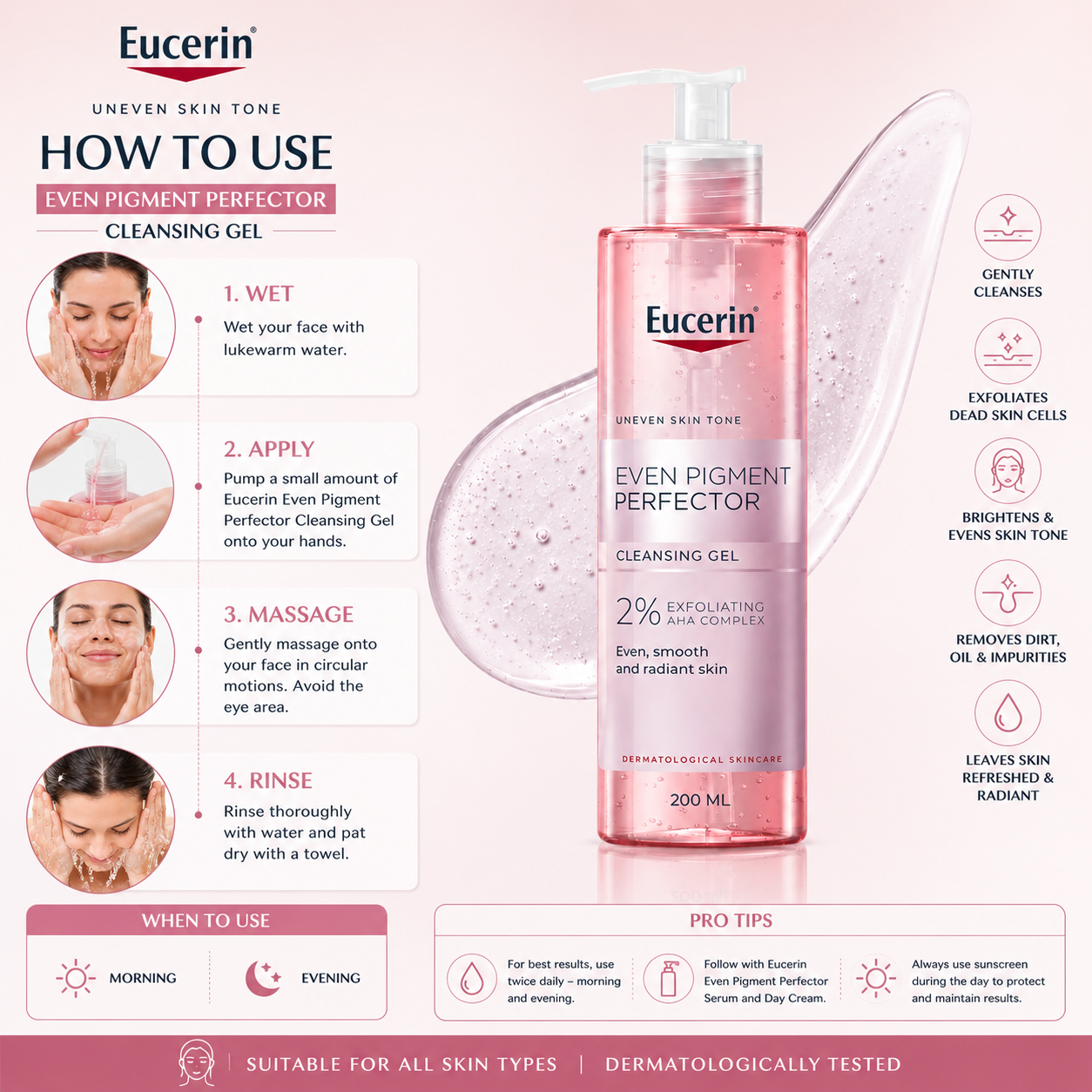 Eucerin Even Pigment Perfector Cleansing Gel 200ml